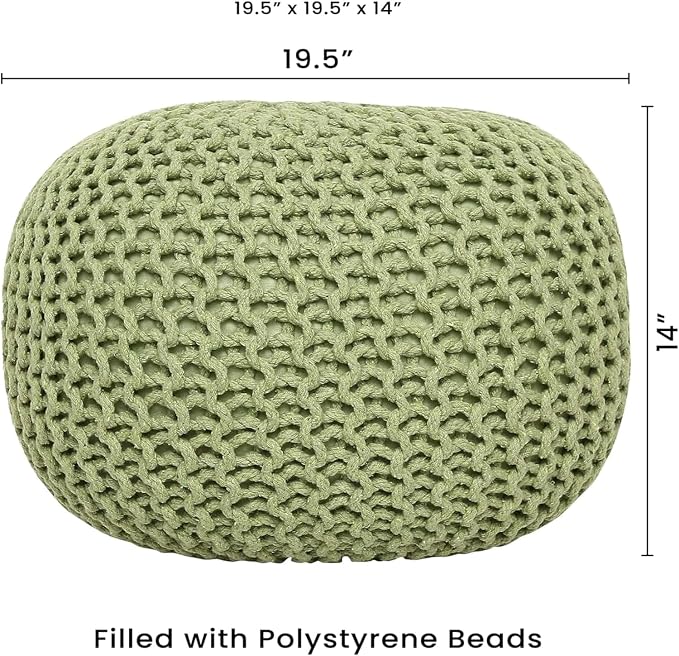 REDEARTH · Round Pouf Ottoman - Image 3
