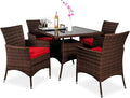 Best Choice Products 5-Piece Indoor Outdoor Wicker Dining Set Furniture by BestChoiceProducts