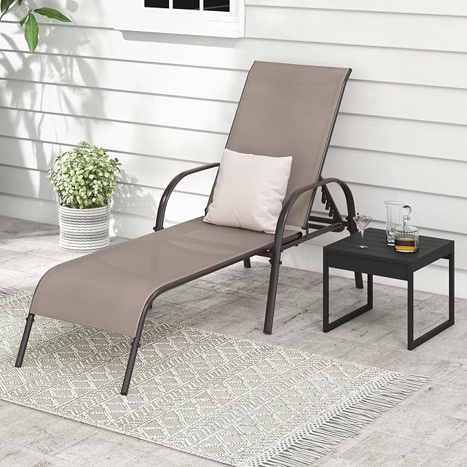 Giantex 2 Pack Patio Lounge Chair, Outdoor Chaise Lounge - Image 9