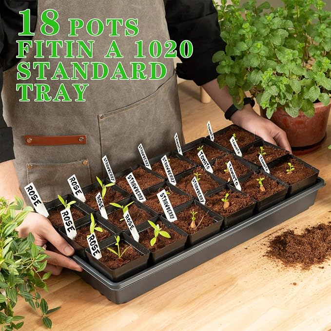 June Fox Square Nursery Pots 3.3 Inches Flexible Plastic Seedling Pots Square - Image 4