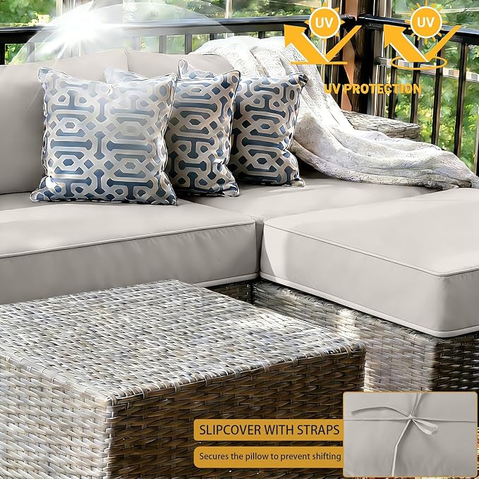 Outdoor Cushions Covers for Patio Furniture, Patio Cushion Covers Replacement - Image 5