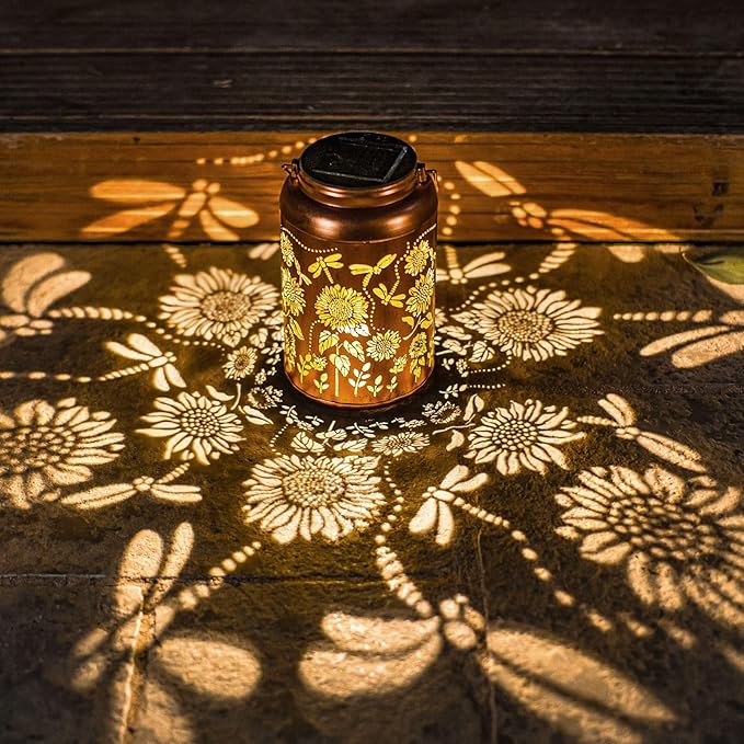 Sunflower Solar Lanterns Outdoor Waterproof Hanging Solar Lights, Birthday Gifts by WACLSTDAY