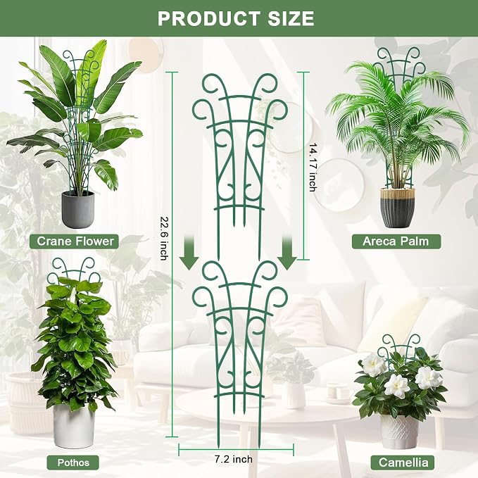 10 Pack Indoor Plant Trellis for Potted Plants, Stackable Garden Trellis for - Image 2
