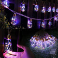 Solar Outdoor String Lights, 20Ft Vintage Rope Hemp Solar Patio Lights by Jnaurb