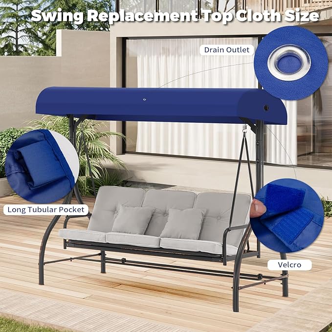 Porch Swing Canopy Replacement Top, Swing Chair Canopy Replacement - Image 5