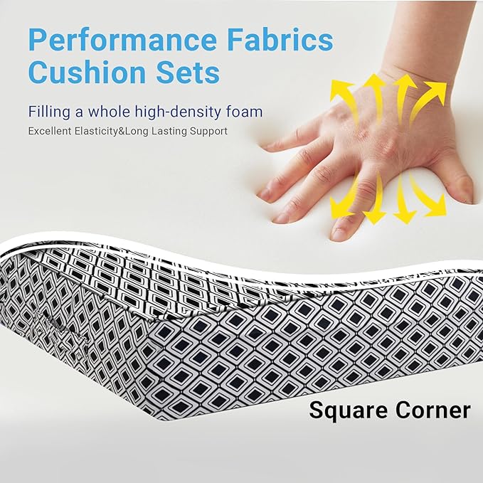 Outdoor Cushions for Patio Furniture, Outdoor Seat Cushion Set 24 x 24 x 4 Inch - Image 4