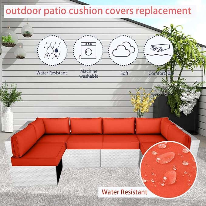 Outdoor Cushion Covers for Patio Furniture, Patio Cushion Covers Replacement - Image 5