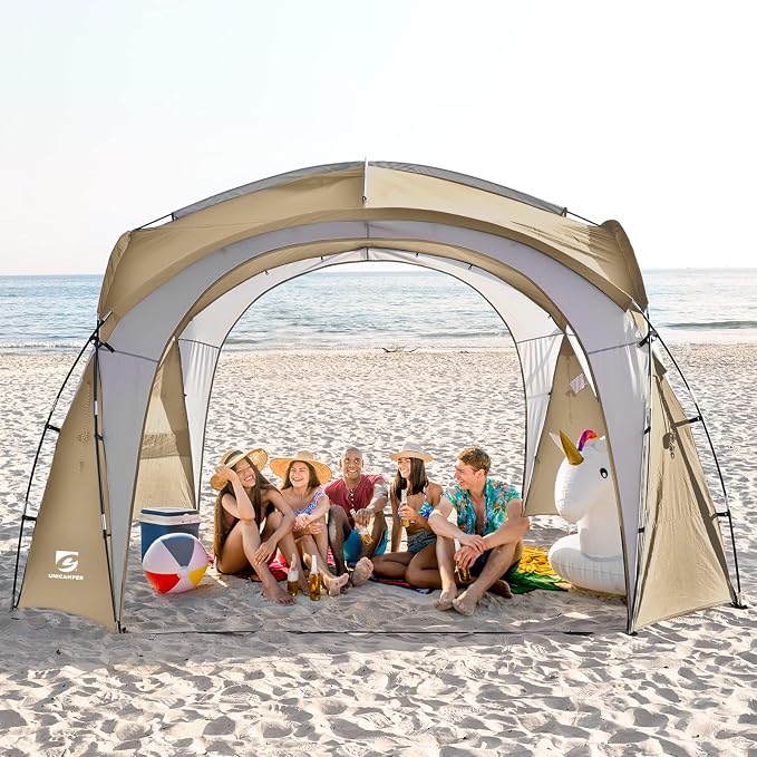 Beach Tent 12 X 12ft Large UPF50+ Pop Up Canopy by UNICAMPER