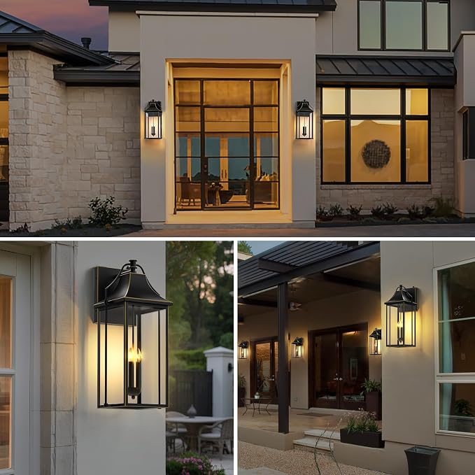 - Dusk to Dawn Outdoor Wall Light, Large Size Waterproof Patio - Image 8