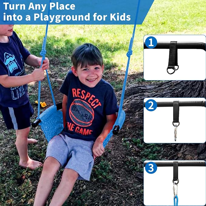 Hi-Na Kids Swing for Swing Set, Heavy Duty Rope Swings - Image 6