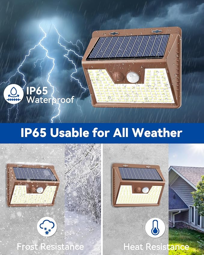 Peasur Solar Lights Outdoor Motion Sensor, Ultra-Bright 3 Mode Fence Security - Image 5