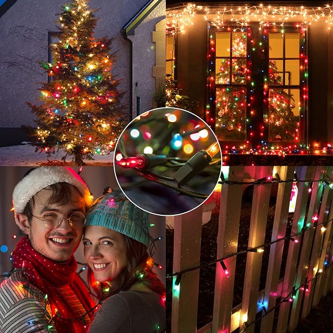 3 Sets Christmas Lights, 120V UL Certified Connectable Xmas Tree Light - Image 6