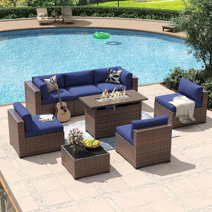 Aoxun 8-Piece Outdoor Patio Furniture Set - Image 2