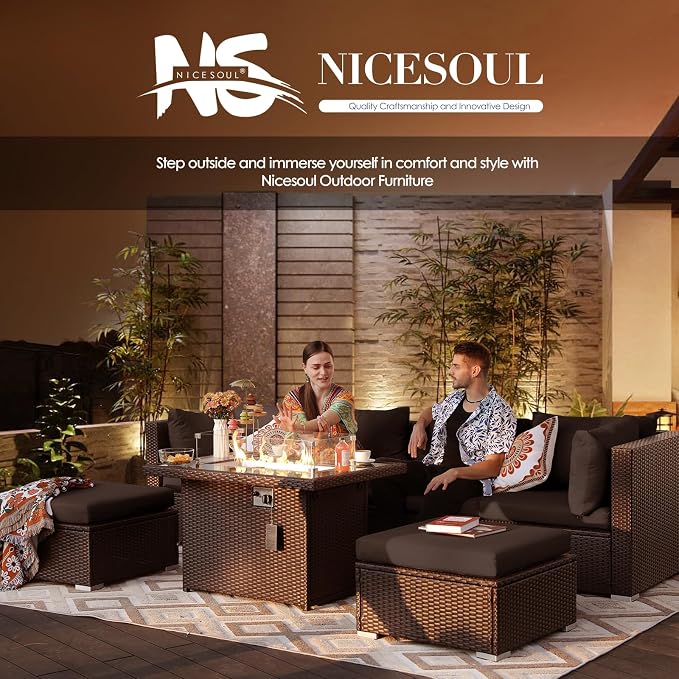 NICESOUL 11 Piece Outdoor Furniture Set - Image 9