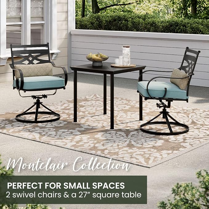 Hanover Montclair 3-Piece Outdoor Bistro Set - Image 6