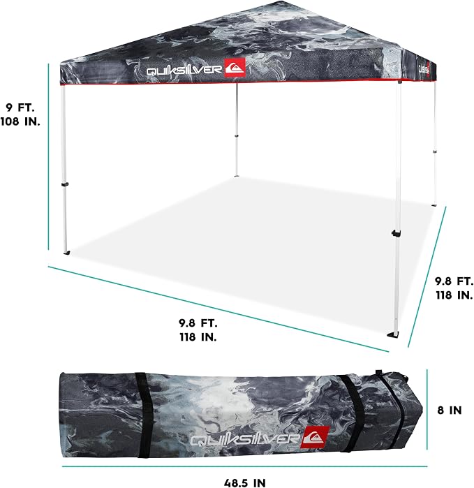 Quiksilver 10x10 Pop Up Canopy – UPF 50+ Outdoor Beach Tent - Image 6
