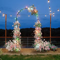 Garden Arch Trellis for Climbing Plants, 8.2 Ft Metal Pergola Arbor by OYEAL