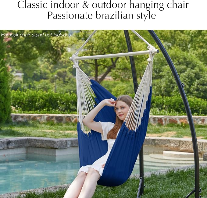 PNAEUT Hammock Chair Hanging Rope Swing - Image 6
