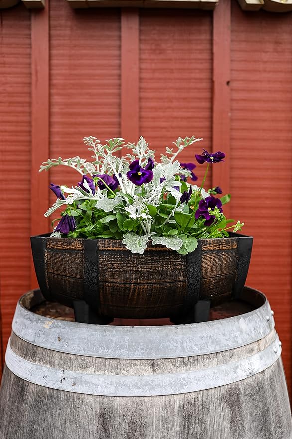 The HC Companies Whiskey Barrel Planter Bowl - Image 5