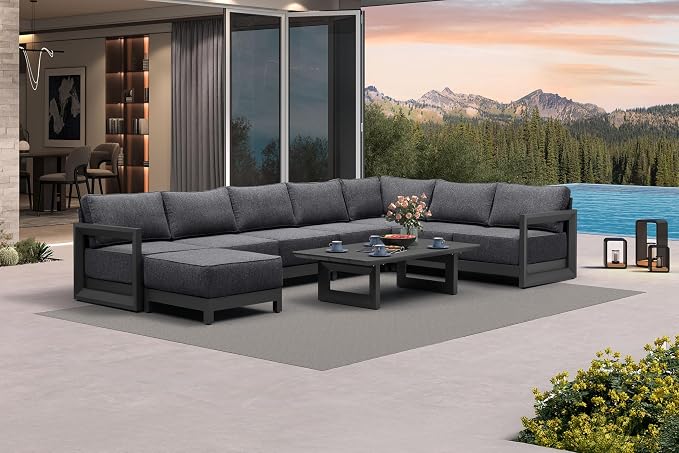 PURPLE LEAF Patio Furniture Set U-Shaped Outdoor Couch by Unknown
