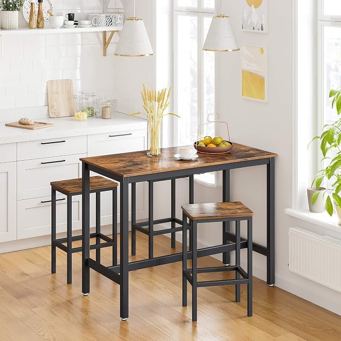 VASAGLE Bar Stools, Kitchen Breakfast Bar Stools - Image 2