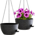 WOUSIWER Self Watering Hanging Planters, 2 Pack 12'' Plastic Pots by WOUSIWER