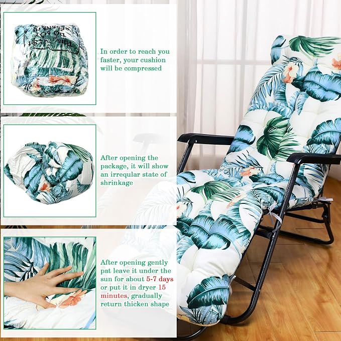 Sintuff 2 Pcs Lounge Chair Cushions - Image 2