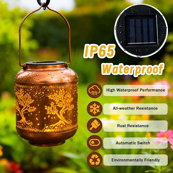 Solar Lanterns Outdoor Waterproof, Birthday Gifts - Image 2
