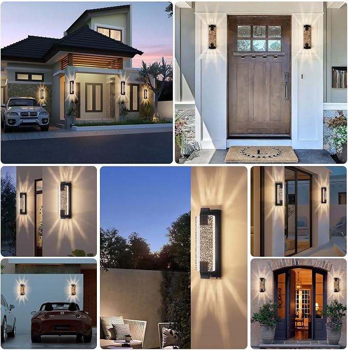 camuucci Dusk to Dawn Outdoor Light, 15.7 Inches LED Porch Lights Outdoor - Image 2