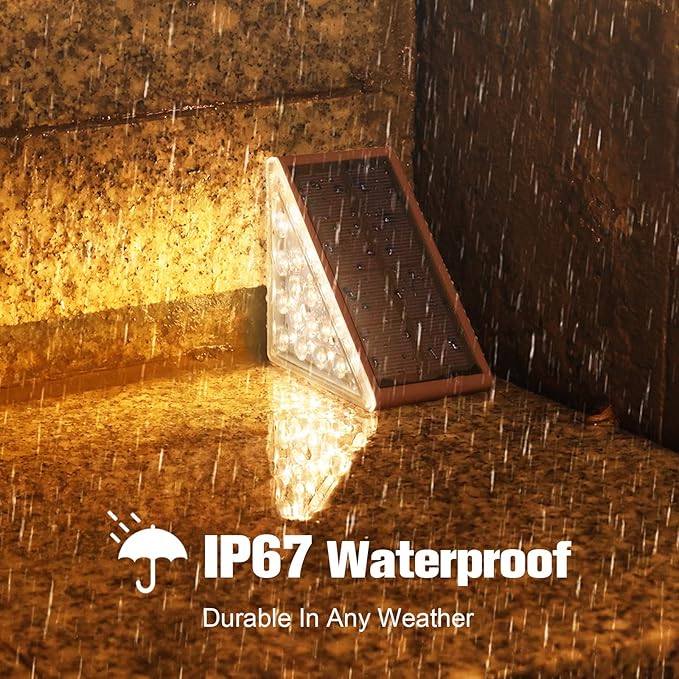VOLISUN Solar Step Lights Outdoor Waterproof, LED Outdoor Stair Lights - Image 3