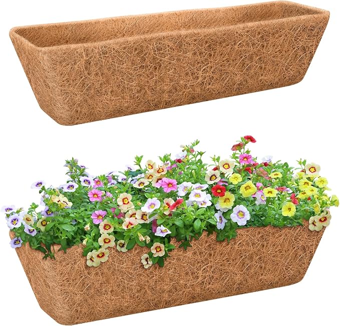 Riare 2 Pack 24 Inch Rectangle Coconut Liners by Riare