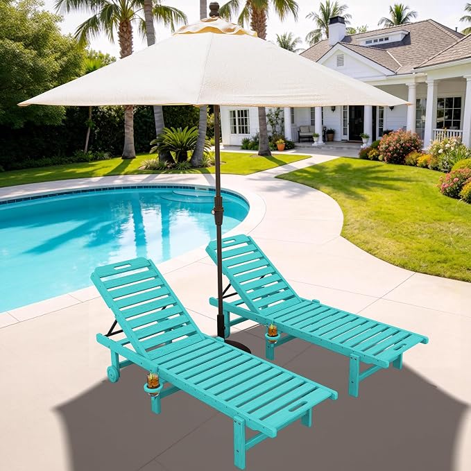 SERWALL Outdoor Chaise Lounge Set of 2 - Image 10
