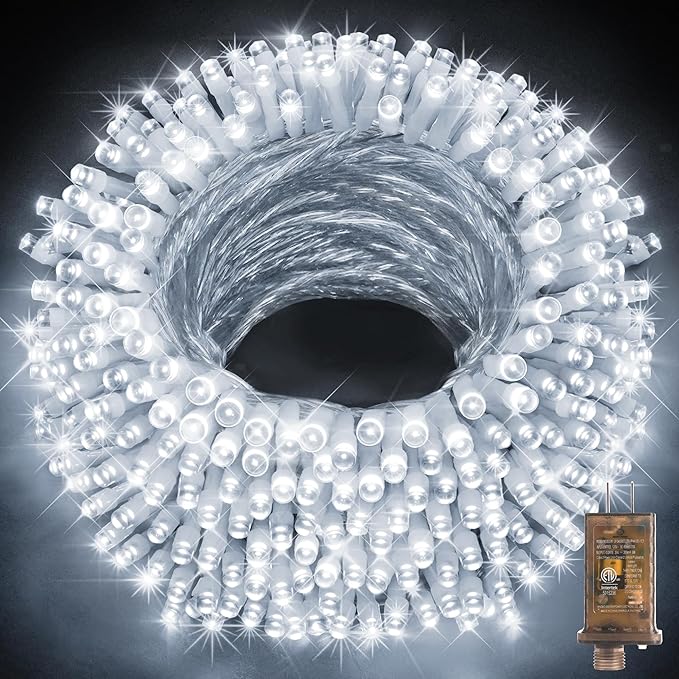 KNONEW 403ft 1000 LED String Lights Outdoor Christmas Lights 8 Modes & Timer by KNONEW