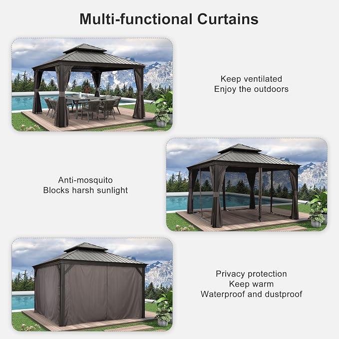 PURPLE LEAF 12' X 12' Outdoor Gazebo - Image 3