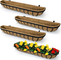 4 Pack 48 Inch Window Deck Railing Planter Boxes by BeapTcely