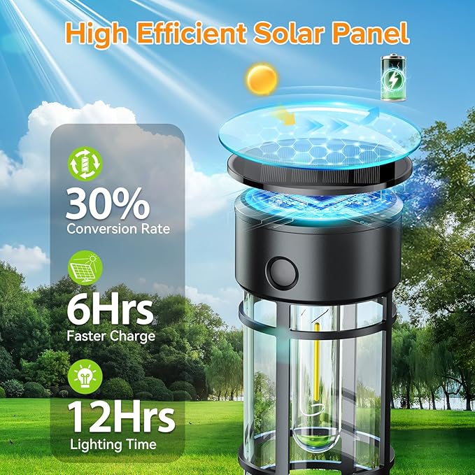 LETMY Solar Pathway Lights Outdoor, 8 Pack Solar Lights Outdoor Waterproof IP65 - Image 5