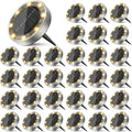 30 Pack Solar Ground Lights Outdoor, 8 LED Mini Flat Solar Disk Lights by Unknown
