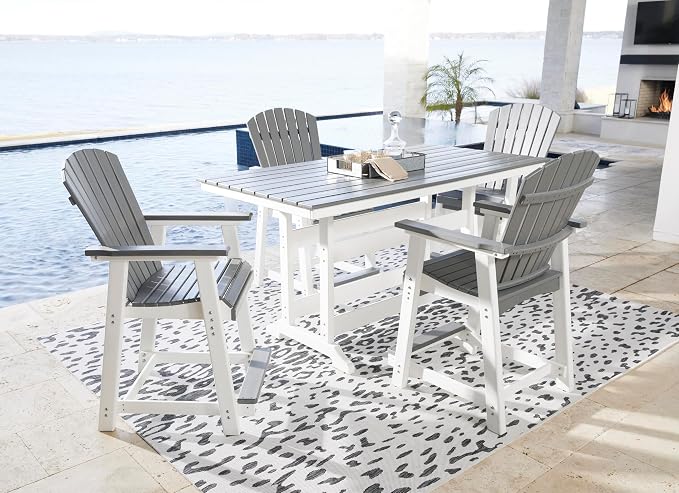 Signature Design by Ashley Outdoor Transville HDPE Patio Barstool - Image 8