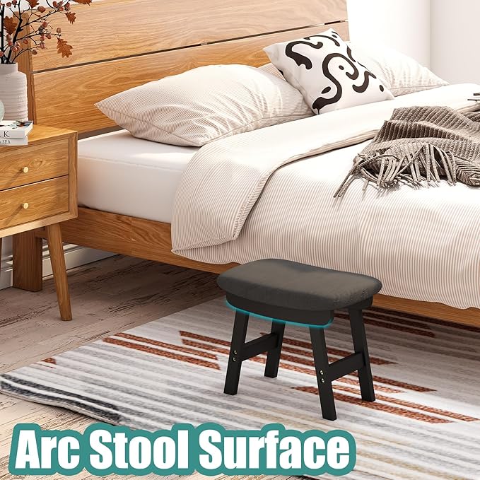 Foot Stool, Foot Stool Small, Ottoman Foot Rest, Wood Stool - Image 4