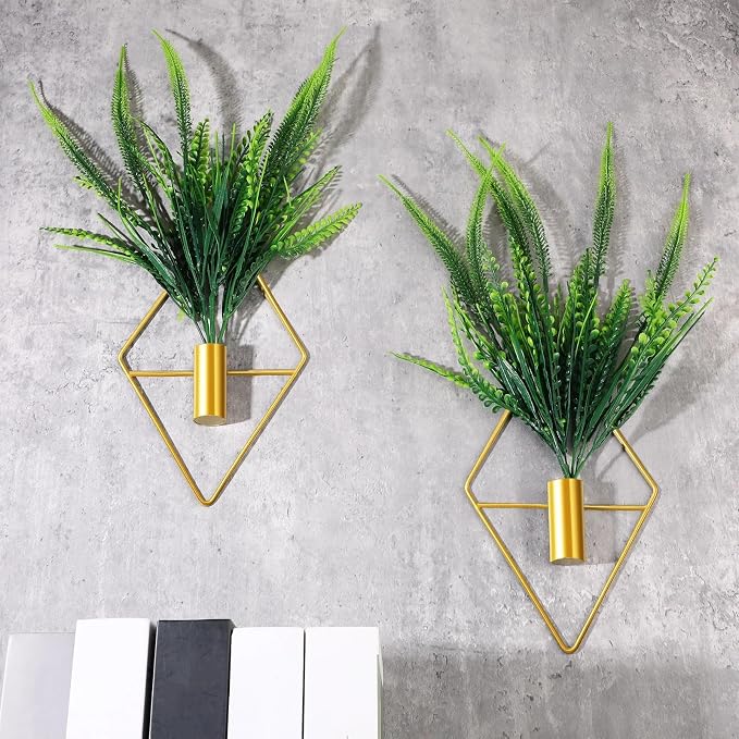 2 Pieces Gold Wall Decor Hanging Planters - Image 6