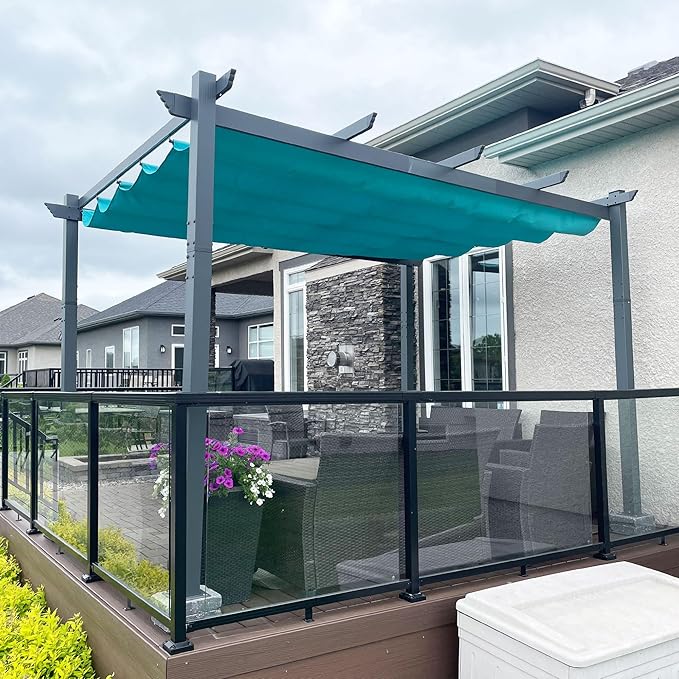 PURPLE LEAF 10' X 12' Outdoor Retractable Pergola by PURPLELEAF