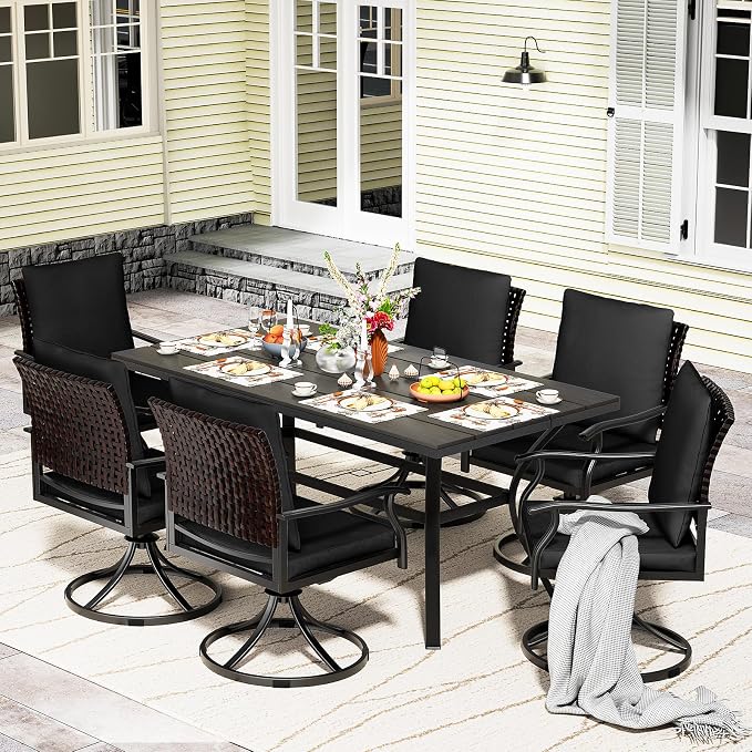 LEVELEVE 7 Piece Outdoor Patio Dining Set by Enjoyyourlife