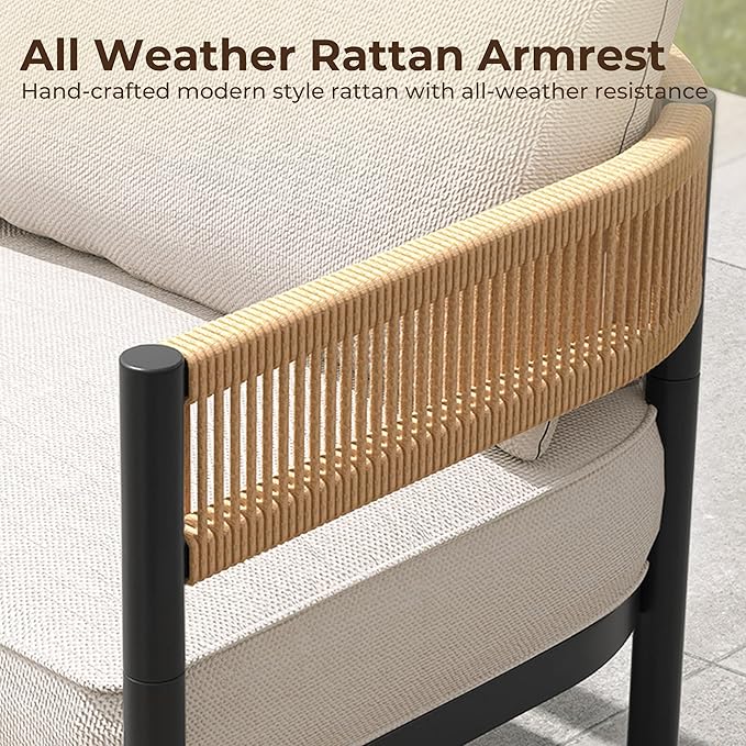 Grand patio 6-Piece Wicker Outdoor Furniture Set - Image 7