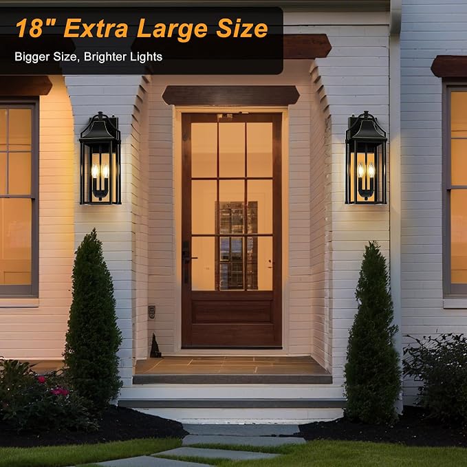  Outdoor Wall Sconce Fixture, Dusk to Dawn Patio Lights Waterproof - Image 2