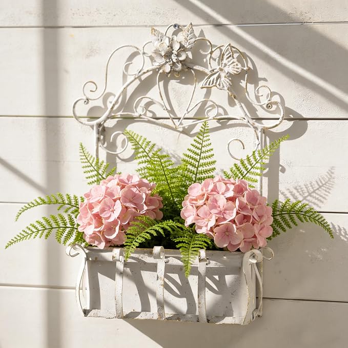 Rustic Metal Wall Planter Vintage Wall Mounted Flower Pot Farmhouse Distressed - Image 7