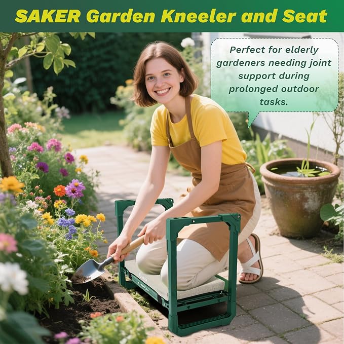 Saker Garden Kneeler and Seat Foldable Gardening Stool - Image 8