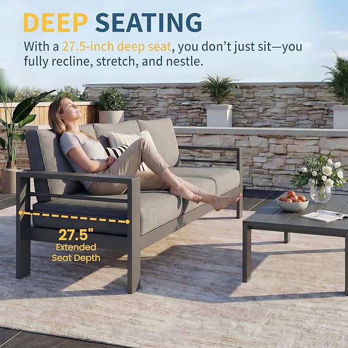 Solaste Aluminum Patio Furniture Set - Image 5