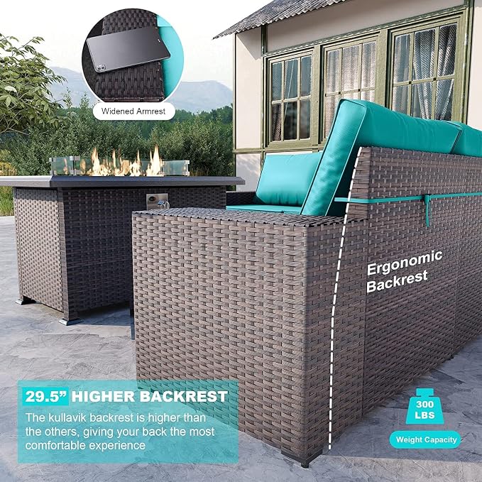Kullavik 13 Pieces Outdoor Patio Furniture Set - Image 5