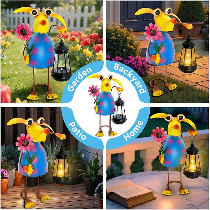 Garden Decor Dog Solar Statues, Unique Garden Statues Dog - Image 4