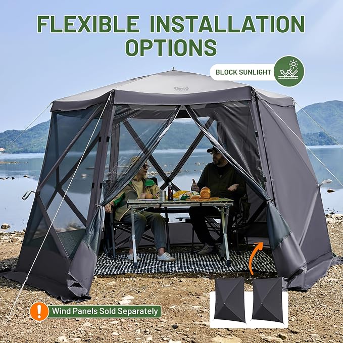 TIMBER RIDGE Easy Pop Up Gazebo Canopy Tent - Image 7